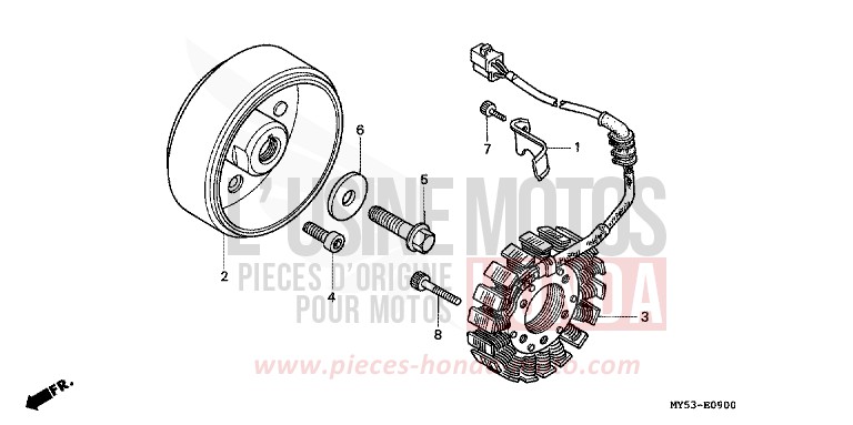 GENERATOR von CB1300 Super Bold'or ABS TASMANIA GREEN ME (G142) von 1994